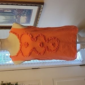 J Crew coral sleeveless fully lined top fabric trim side zip silk blend 2 EUC…